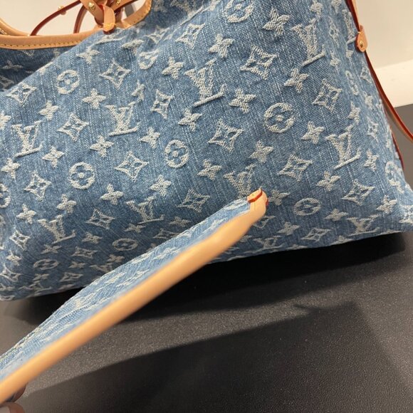 Louis Vuitton Monogram Denim Carry All MM Blue (JB1067) - Picture 2 of 16